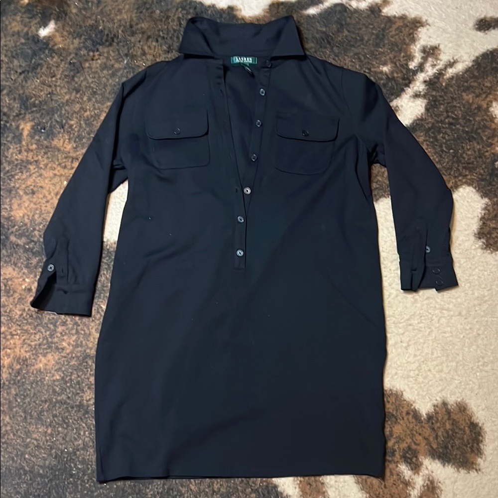 Ralph Lauren Black Long Sleeve Shirt Dress